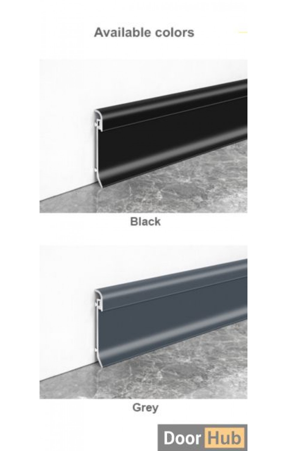 8cm Curved Recessed LED Skirting | FLL-A-12-A8 Soft-Edge Light Baseboard | DoorHub UAE